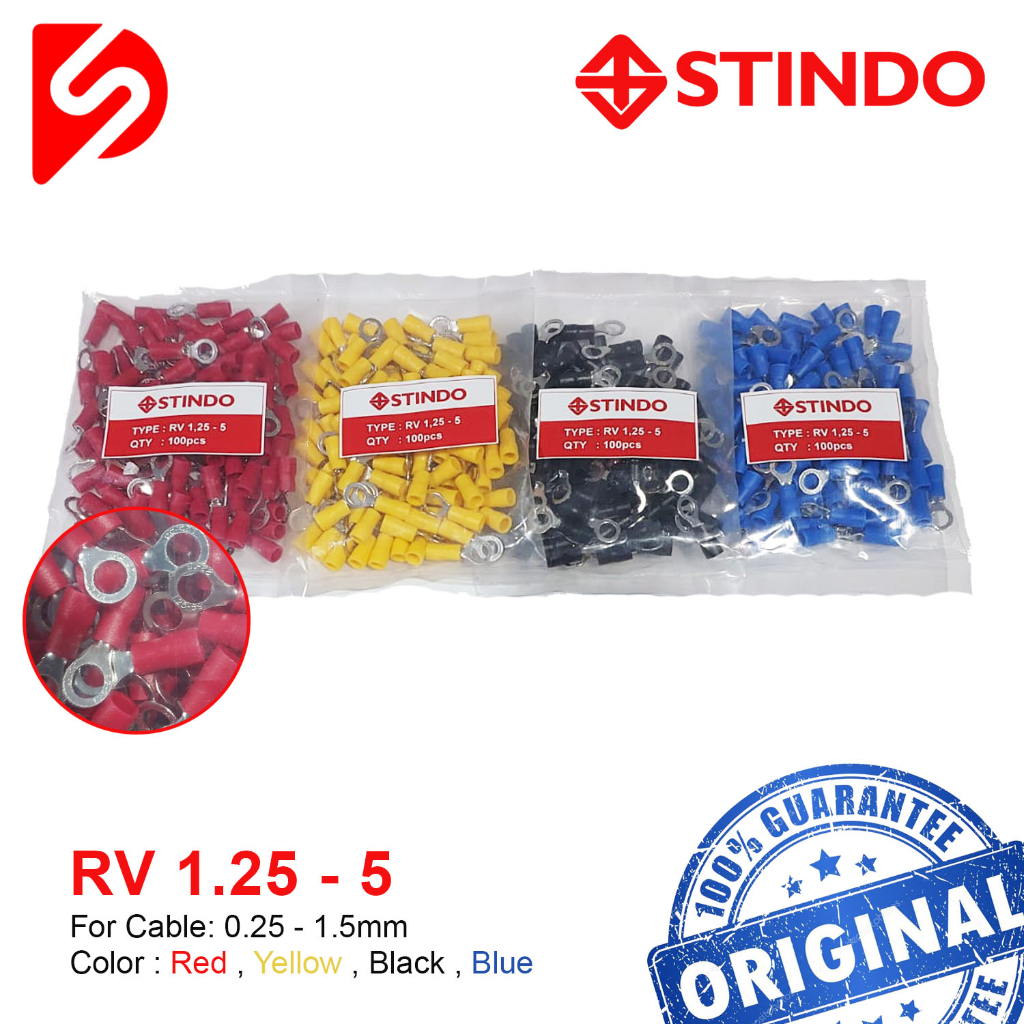 Skun O 1.25-5 RV1.25-5 Skun Kabel Ring Terminal 1.5mm RV1,25-5 1,5mm