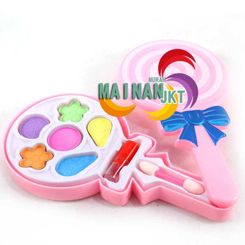 MAINANKEI MAINAN ANAK MURAH MAKEUP LOLIPOP HELLO KITTY 529-53 KOSMETIK SALON ANAK PEREMPUAN LIPSTIK