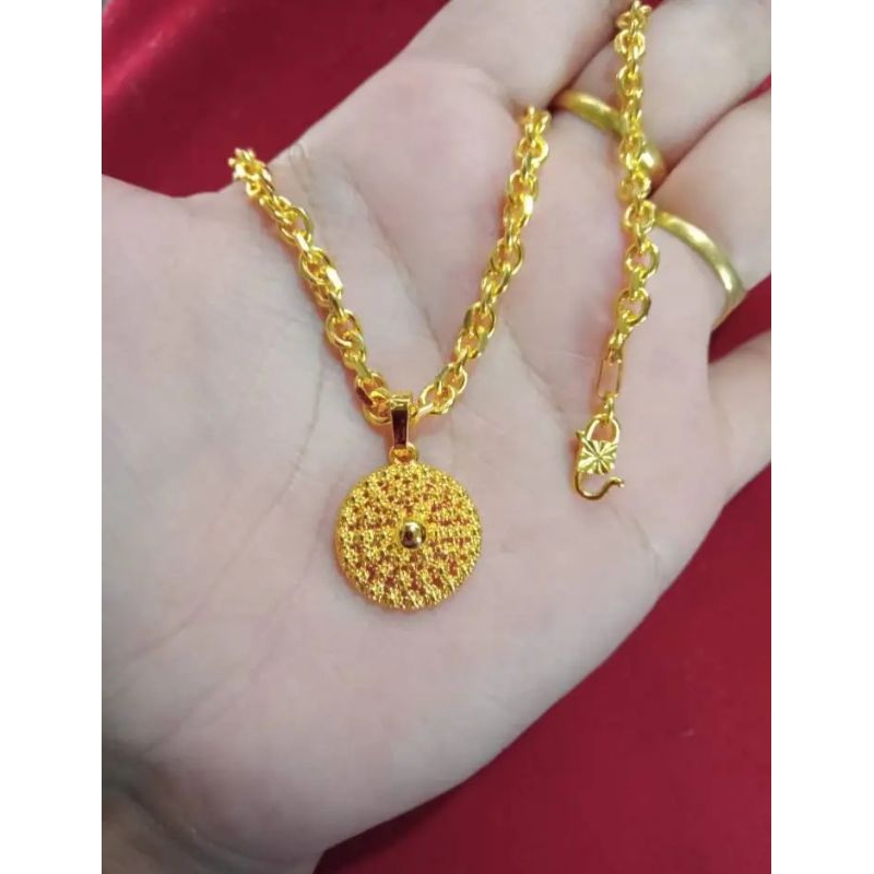 kalung Medan besar Borobudur 45cm,50cm,60cm dan 75cm lapis emas 24k