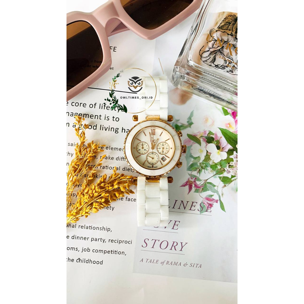 [ORIGINAL 100%] Jam Tangan GC White 3 Eyes Ceramic