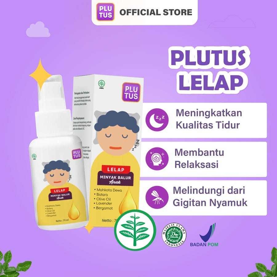 PLUTUS BAPIL &amp; LELAP MINYAK BALUR ANAK 70ML