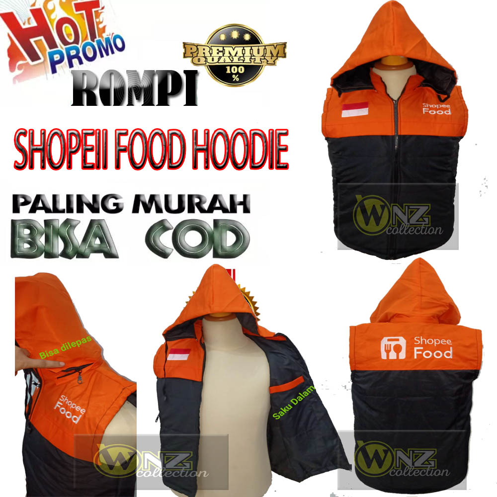 PROMO!!! Rompi SFD / Rompi Hoodie / Rompi Orange FOOD TERLARIS TERMURAH