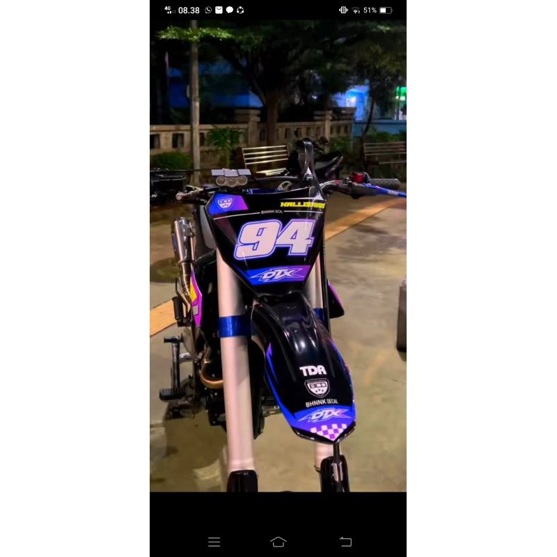 DECAL Stiker Sticker klx bf,crf 150l,dtracker new,old dll full hologram glosy custom requesh