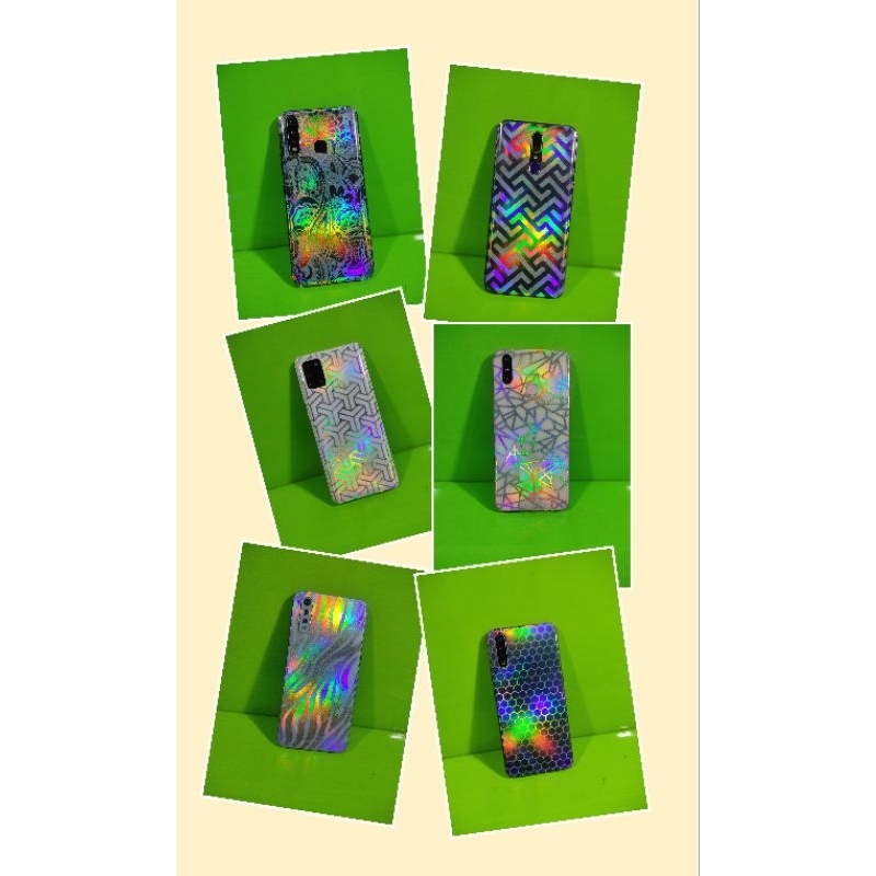 Bahan garskin hp HOLOGRAFIC minimal beli 5 pcs bagi yg punya mesin cutting