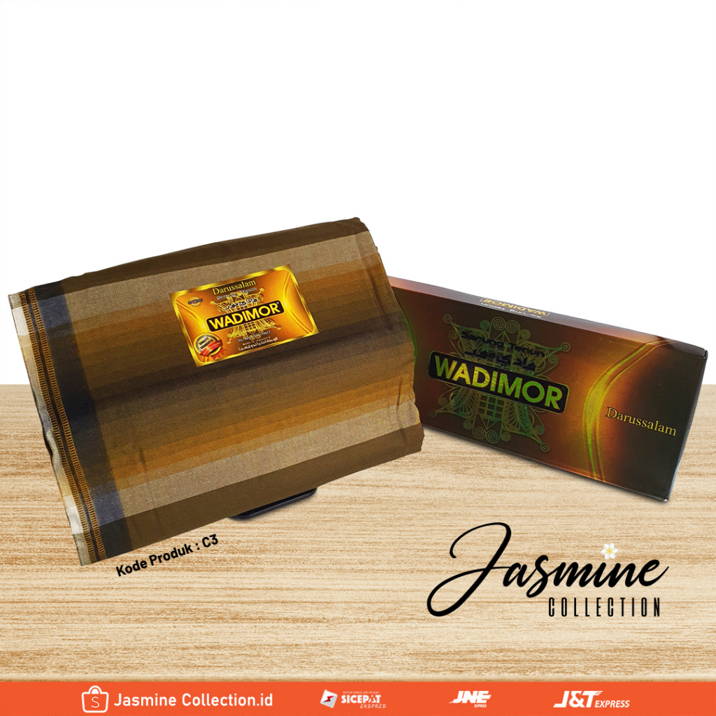 WADIMOR Sarung Tenun - Coklat (C3) + Dus