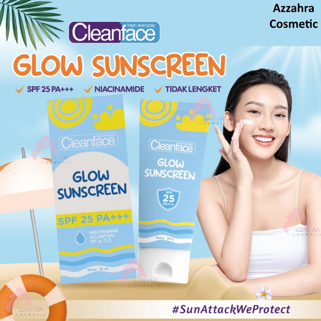 Cleanface Glow Sunscreen | Sunscreen SPF 25 PA+++ 30ml