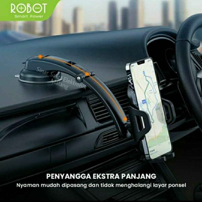 Robot Phone Holder HP Mobil Universal Tatakan Tempat HP Dashboard Malang