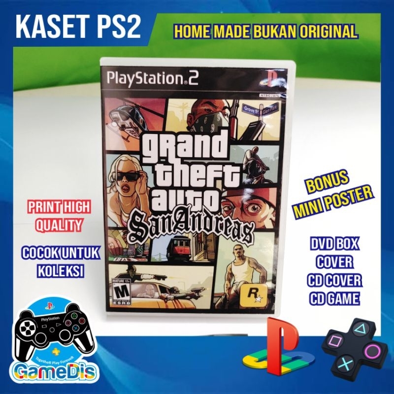 PS2 Kaset GTA San Andreas | High Quality