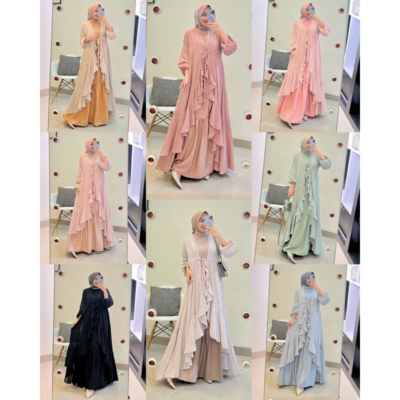 Elana Long Dress set