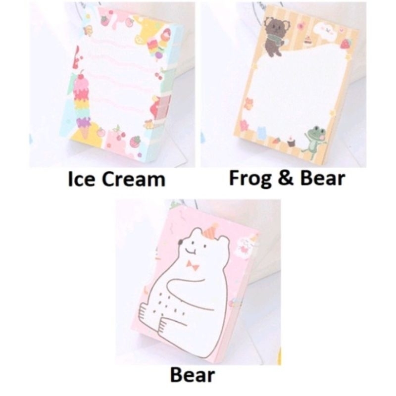 Macam macam Sticky note memo pad post it kertas memo notebook lucu