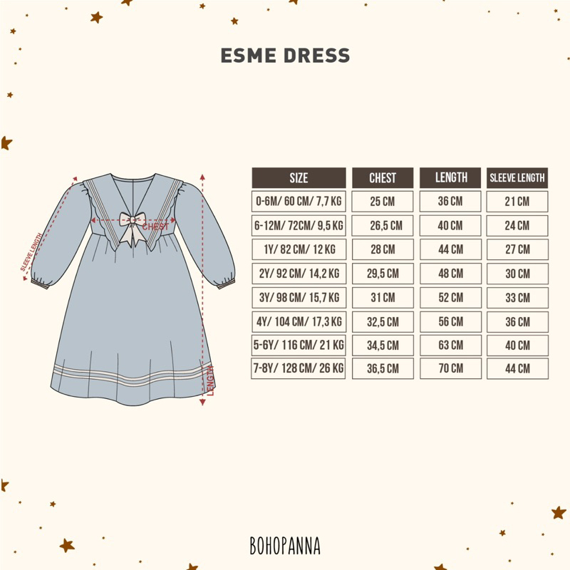 Bohopanna ESME Dress 1-10thn / Dress Anak