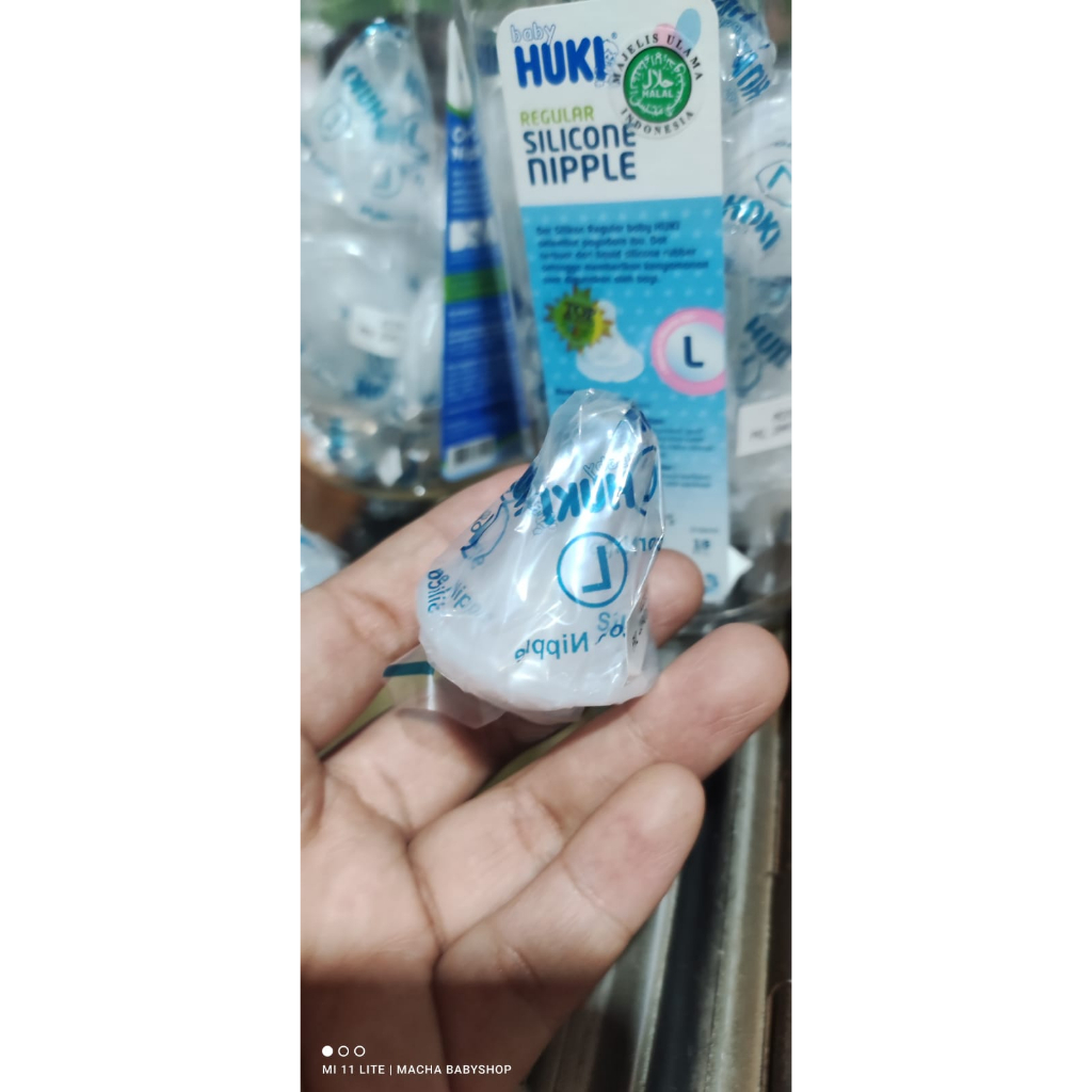 BABY HUKI | Nipple Huki Orthodontic ECER, Regular Silicone Nipple