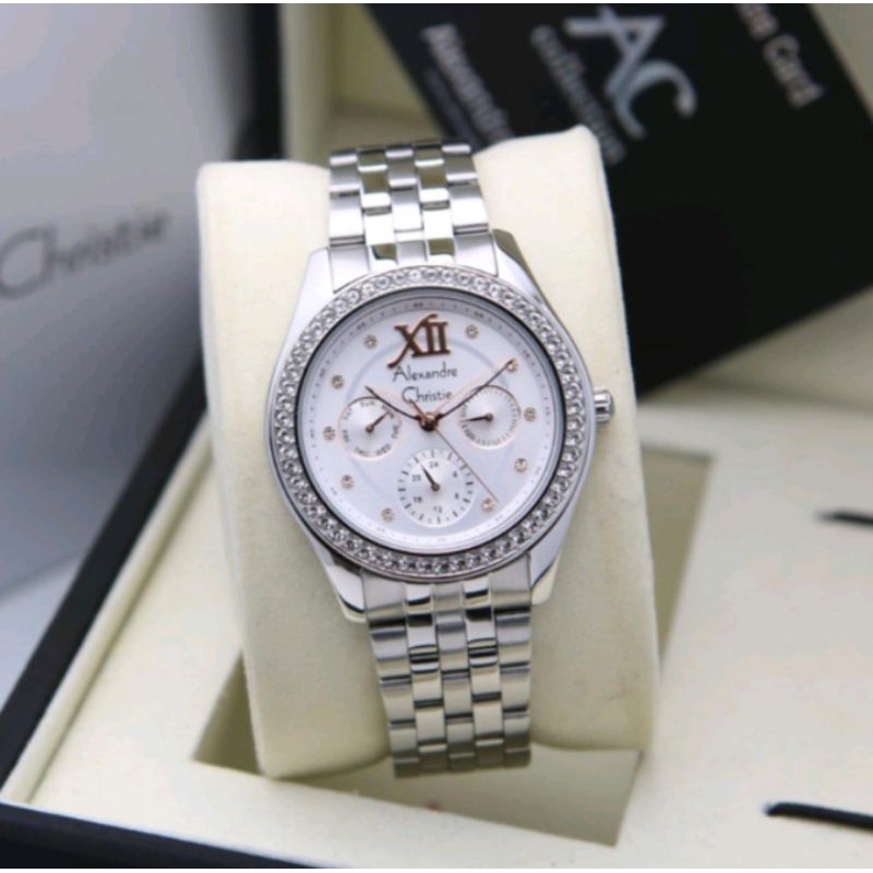 Jam tangan Alexandre Christie AC 2496 Silver White