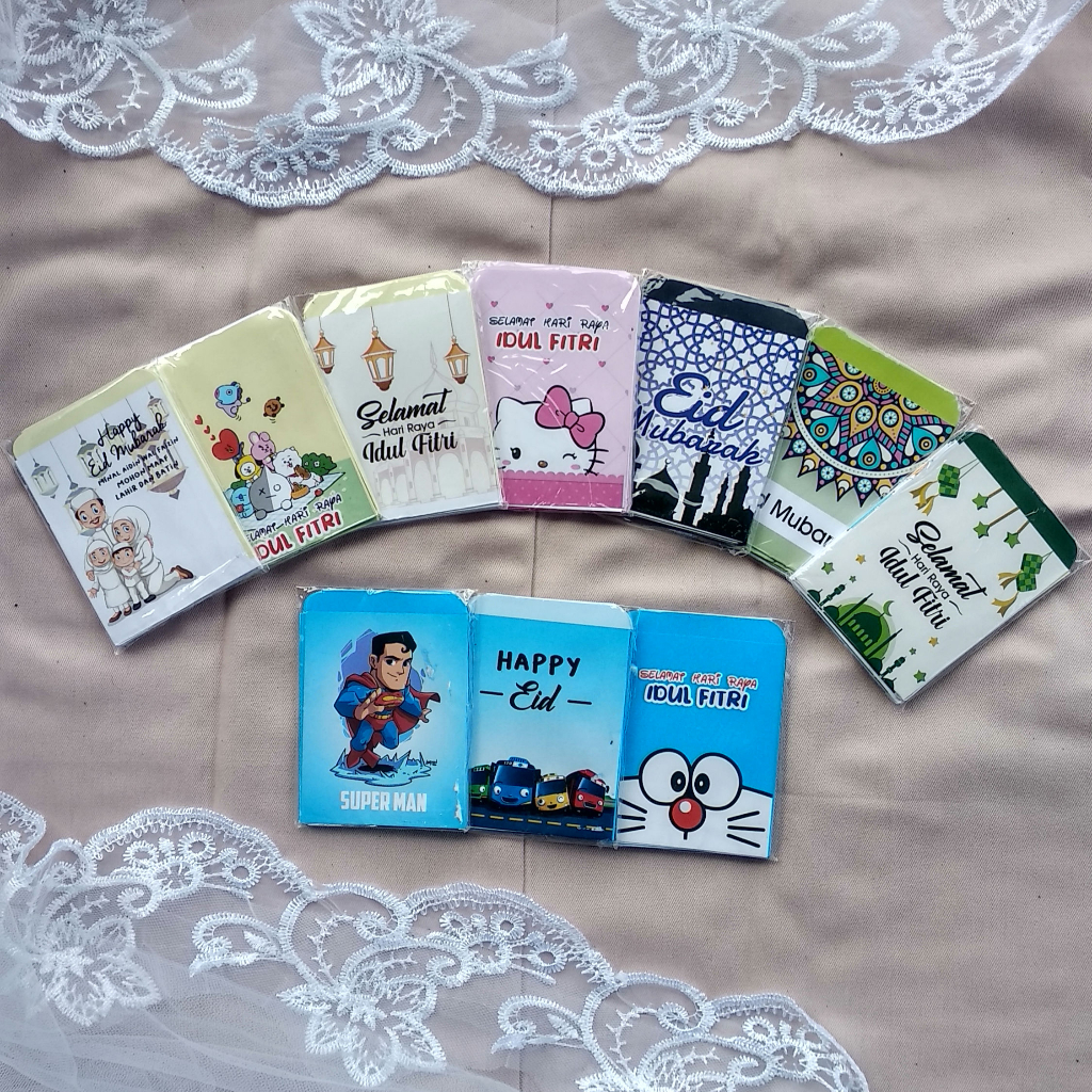 

Amplop Lebaran Kecil 1 Pack Isi 10pcs Karakter Lucu / Amplop Lebaran Snack