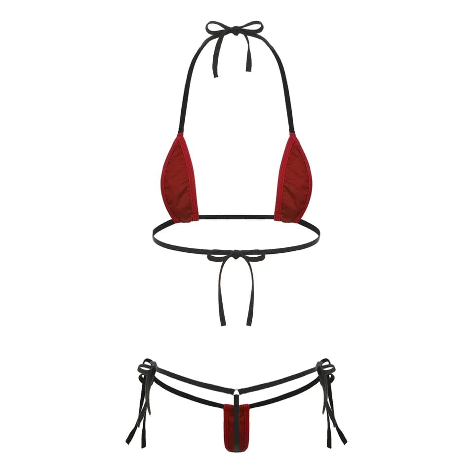 TERBARU SET LINGERIE THONG G STRING BRA BIKINI PANTAI / BAJU RENANG MICRO BIKINI SEKSI SG010