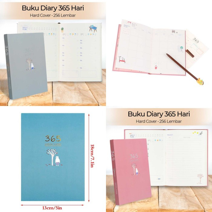 ORI BUKU PLANNER NOTEBOOK BOOK  365 HARI DAYS PLAN EVERYDAY JOURNAL AGENDA JURNAL SEKOLAH KANTOR RAPAT Teal