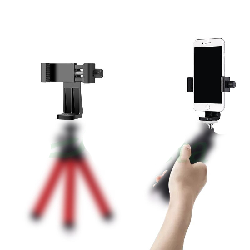 NEWCE Dudukan Smartphone Clip Rotate Bracket Holder Tripod Monopod - SJZ16 - Black