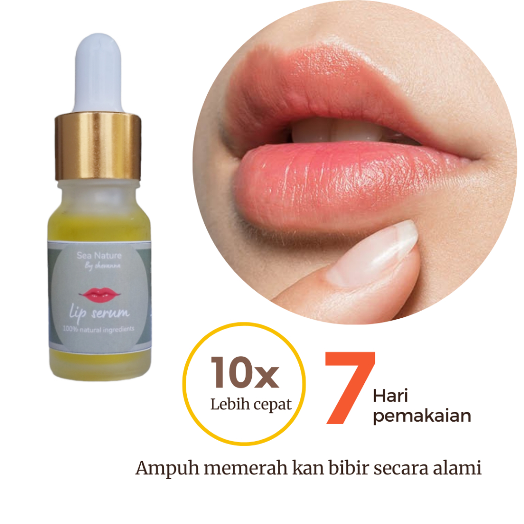 Natural Lip Serum (Serum bibir alami) | mencerahkan dan menutrisi bibir | pemerah bibir alami Sea nature