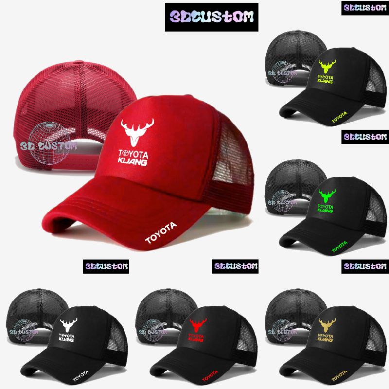 TOPI JARING TRUCKER TOYOTA OTOMOTIF MOBIL KIJANG/TOPI TRUCKER JARING LOGO TOYOTA KIJANG - 3D CUSTOM