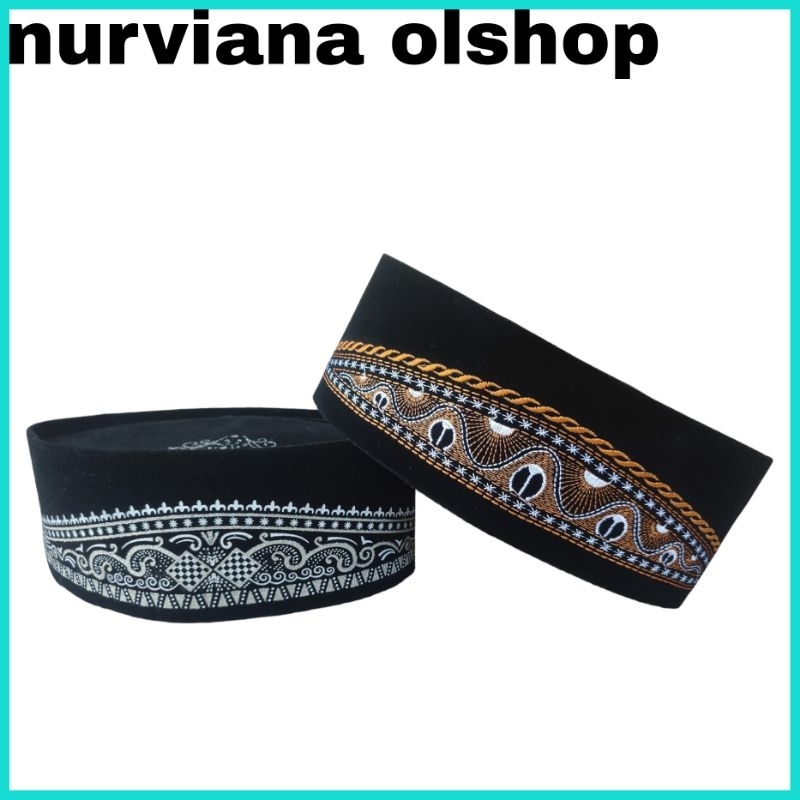 Peci/songkok/songkok hitam/songkok hitam bordir/songkok bordir/peci hitam/songkok bordir