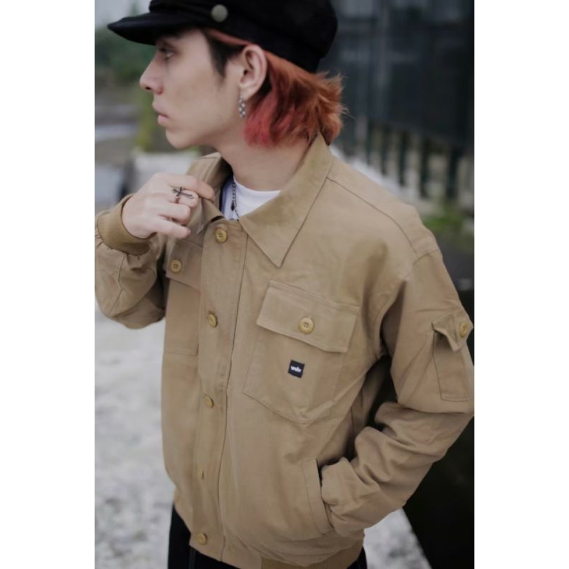 AERO FLIGHT JAKET WOLV ORIGINAL / JAKET VINTAGE WOLV ORIGINAL / JAKET PILOT / JAKET CASUAL