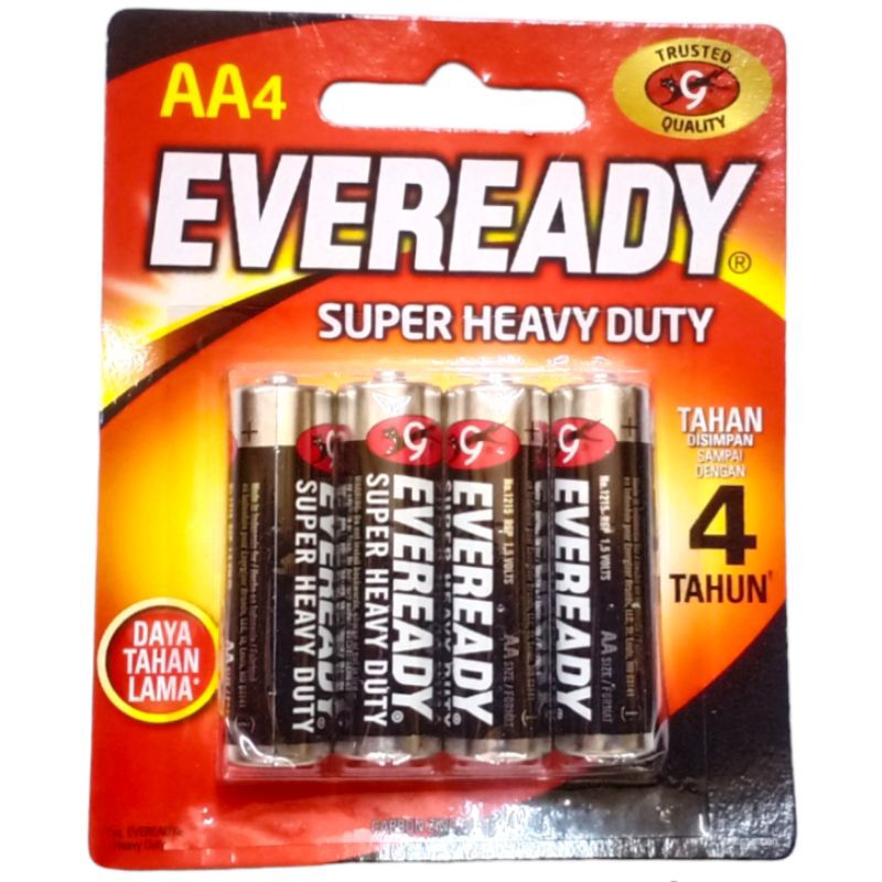 Baterai Eveready Hitam AA AAA 1 pak isi 4 pcs Batre