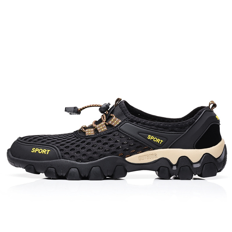 Leedoo Sepatu Hiking Pria Kasual Sepatu Sneakers Sepatu Gunung Outdoor Adventure Touring Shoes MH205 Hitam