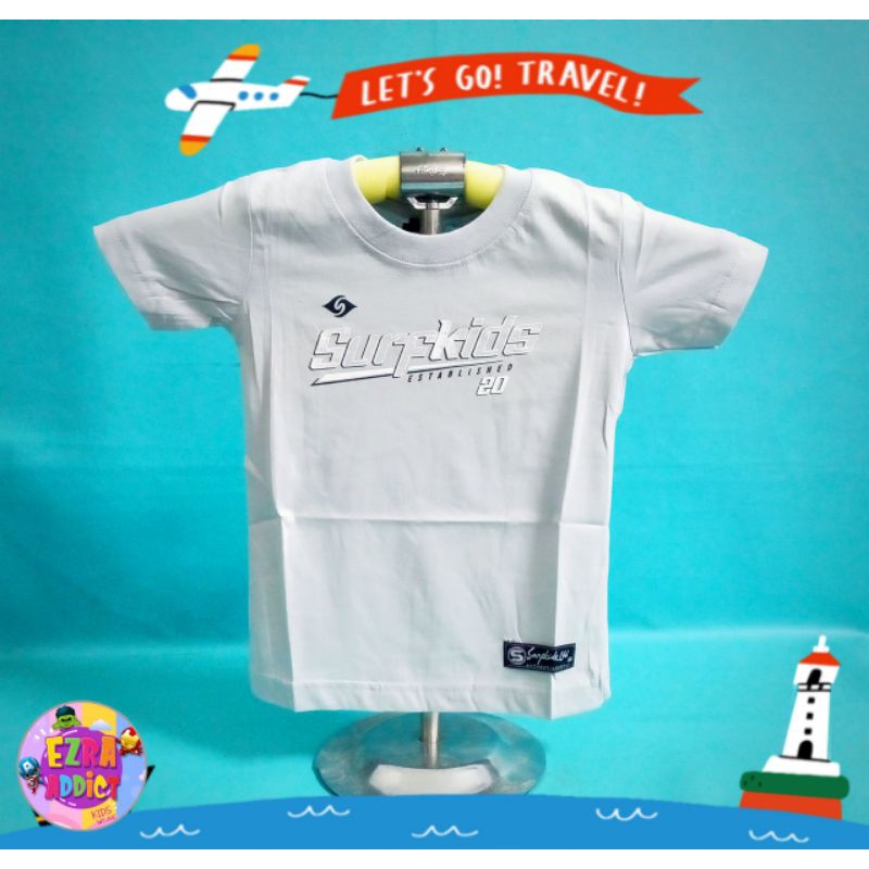 ORIGINAL Surfkids - Umur 1 2 3 4 5 6 7 8 tahun - Baju Distro Anak - Surfkids Abu - Kaos Distro Anak 