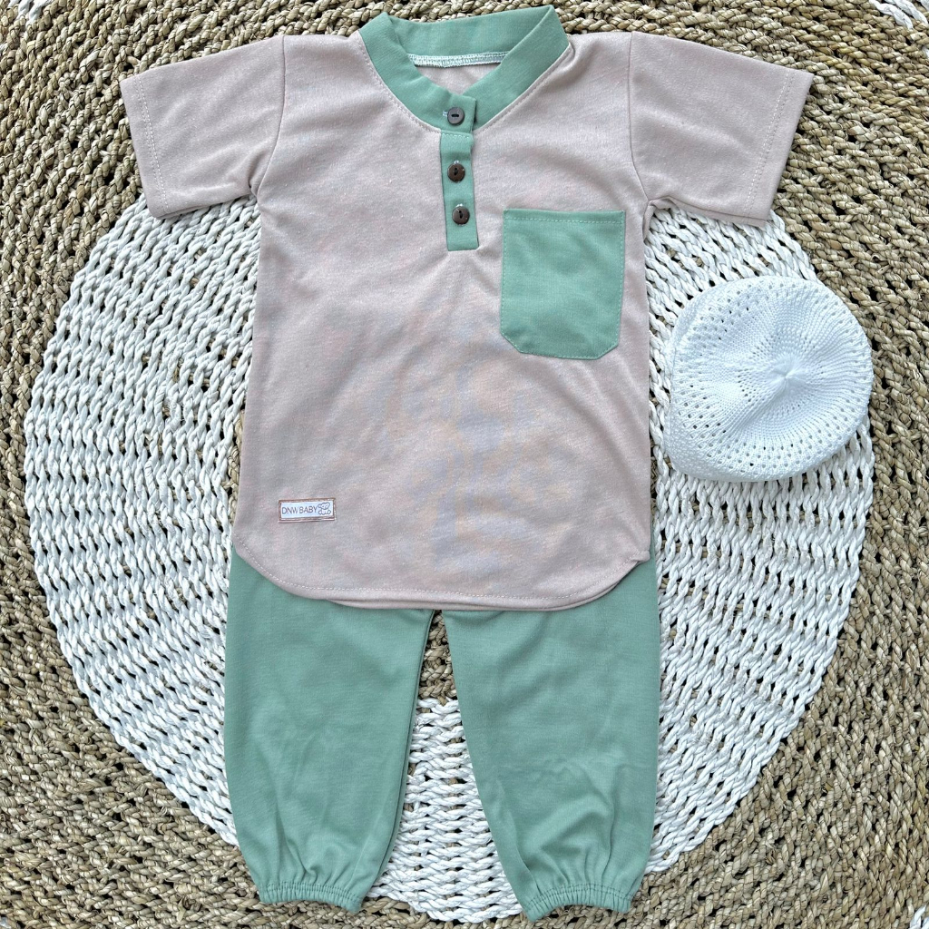 Setelan Koko Bayi Baju Muslim Bayi Baju Oblong Bayan Bayi DNW BABY