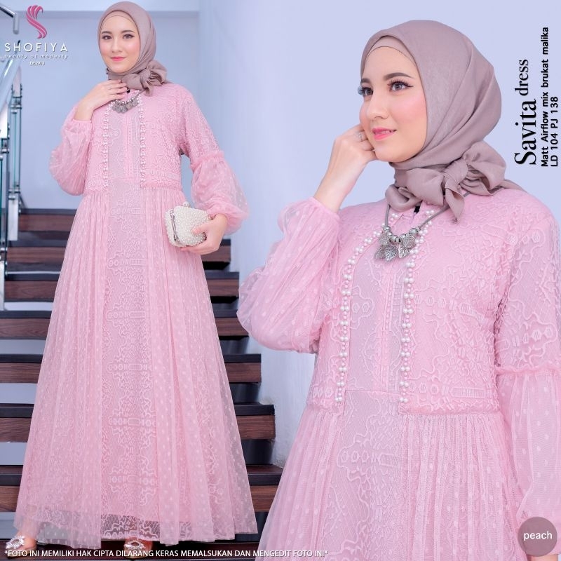 GAMIS BROKAT SAVITA DRESS // FATINA DRESS ORIGINAL BY SHOFIYA