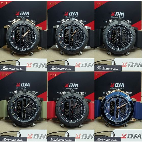 JAM TANGAN KADEMAN PRIA DIGITAL ANALOG RUBBER KD9053