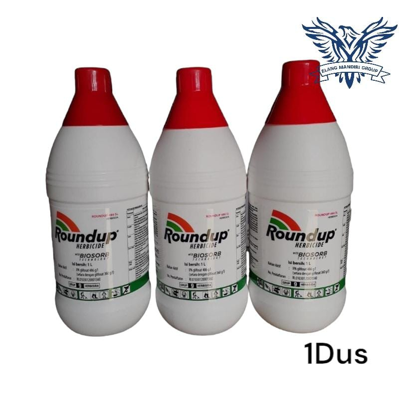 1Dus Herbisida Roundup Isi 1 Liter x 12pcs 100% Original Pembasmi Rumput Sampai Ke Akar