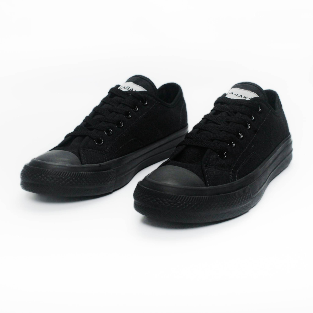 Zasaka - Sepatu Rungkad Full Hitam Sneakers Casual Pria