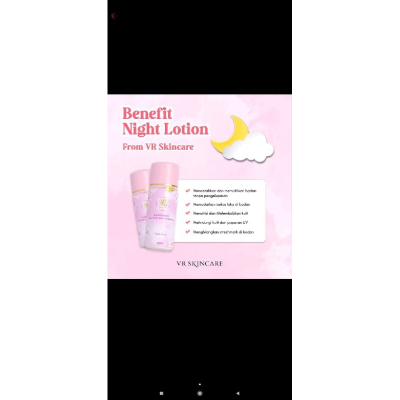 lotion night vr whitening