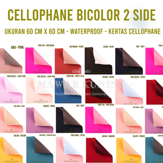 

[ 5 Lembar ] Cellophane Bicolor Pastel Flower Wrap / Kertas Cellophane Bunga - WWF