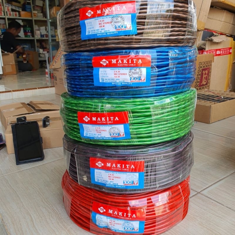 KABEL MIC MAKITA STEREO TRANSPARAN HARGA METERAN