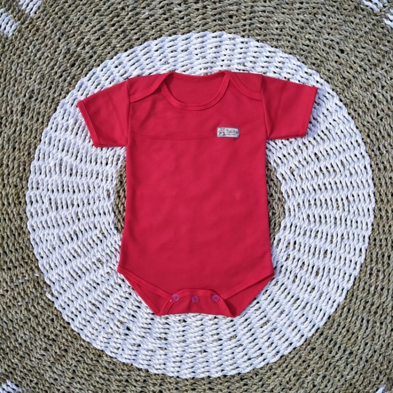 3 Pcs Jumper Bayi Jumpsuit Seri Warna Merah Bodysuit Baby