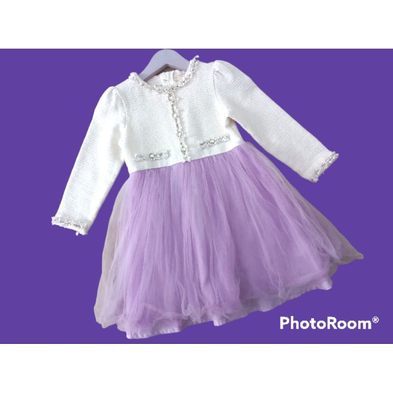 dress anak lilac