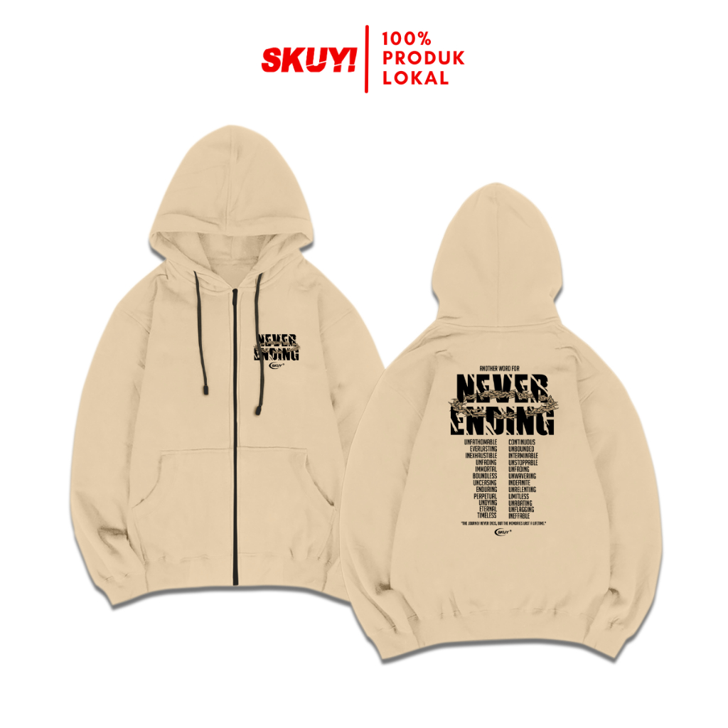 Hoodie Zipper Skuy Beige 2 | Article vol V