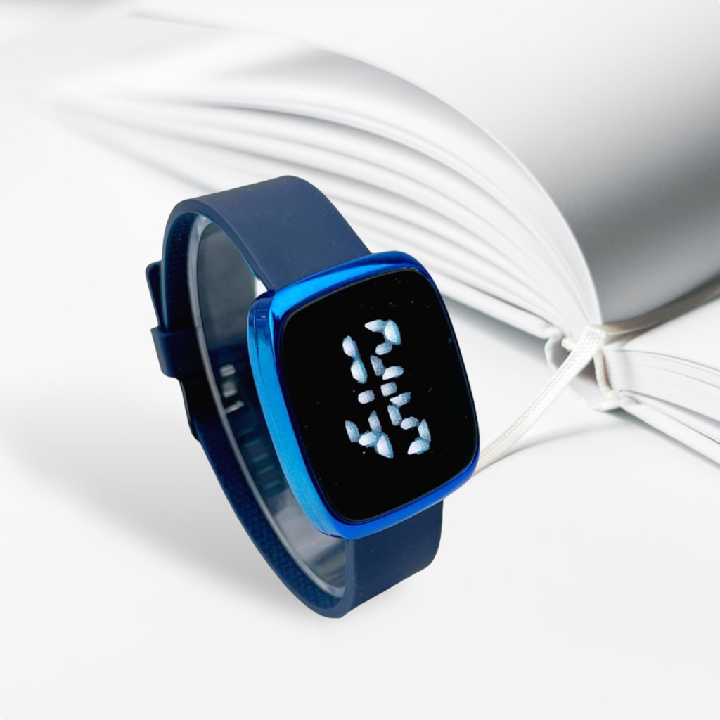 COD Jam Tangan Wanita Fos*il  Fs7490 TL Led Touch Screen digital Strap Tali Rubber M186