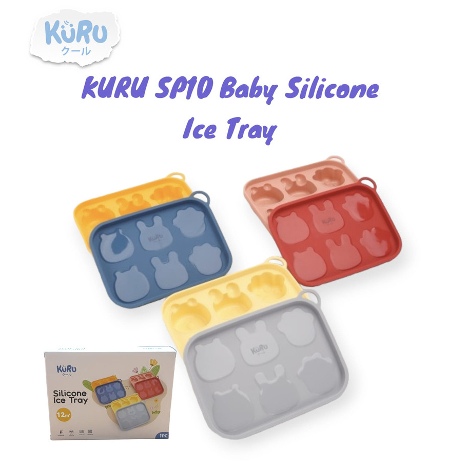 KURU SP10 Baby Silicone Ice Tray | Cetakan Makanan MPASI Kaldu Es Batu mbs