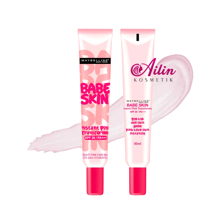 MAYBELLINE Baby Skin Pore Eraser dan Instant Pink Transformer | Primer Wajah Base Makeup by AILIN