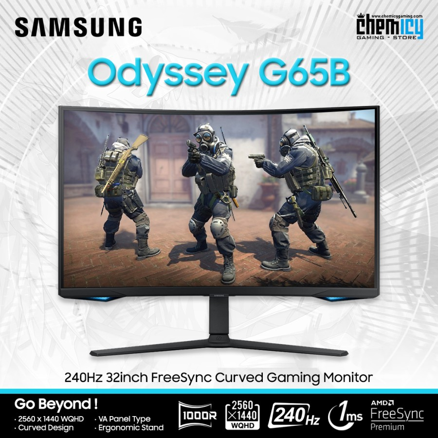 Samsung Odyssey G65B 240Hz 32inch FreeSync Curved Gaming Monitor