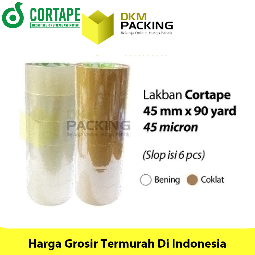 

Lakban 45mm x 90yard CORTAPE Plakban Isolasi PREMIUM TERMURAH / SELOP