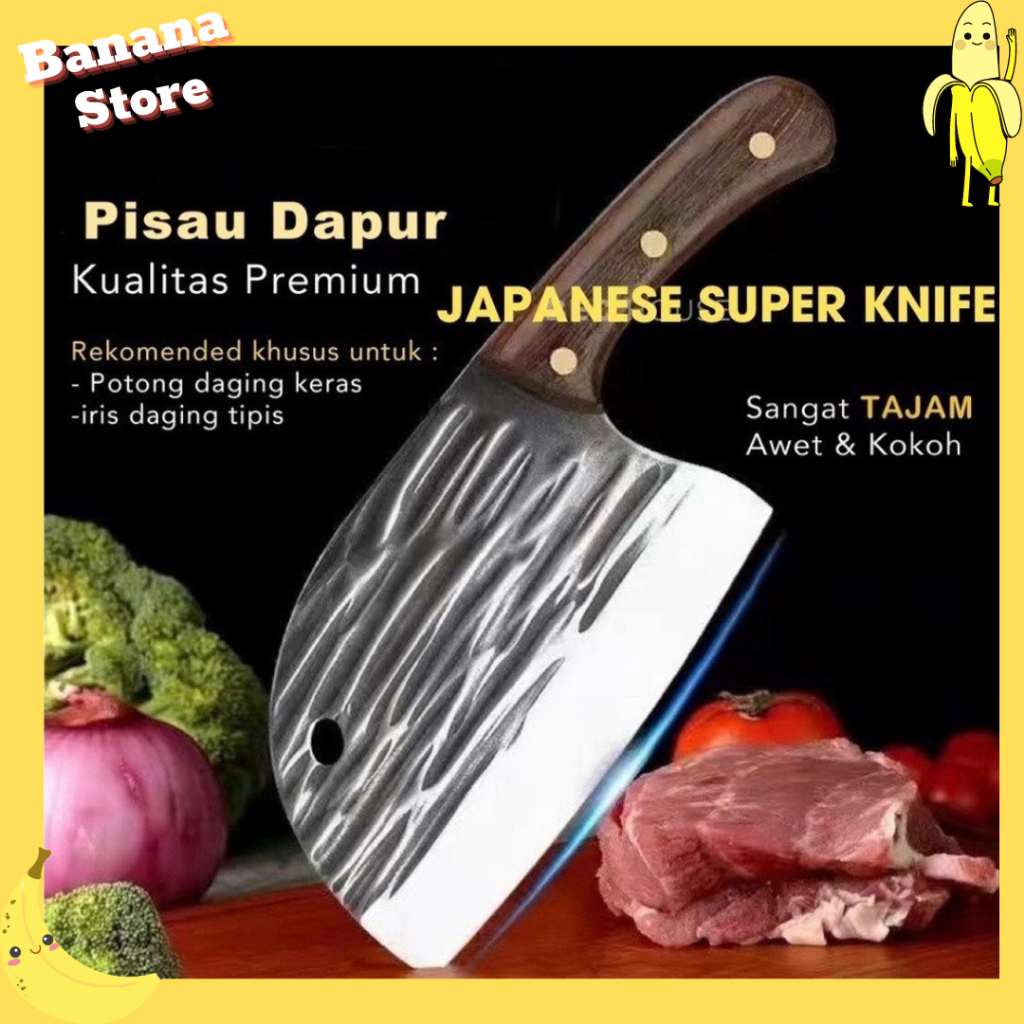 JAPANESE SUPER KNIFE  Pisau Super Tajam Jepang Tidak ada karat, Tidak ada chipping Pisau Dapur Pisau