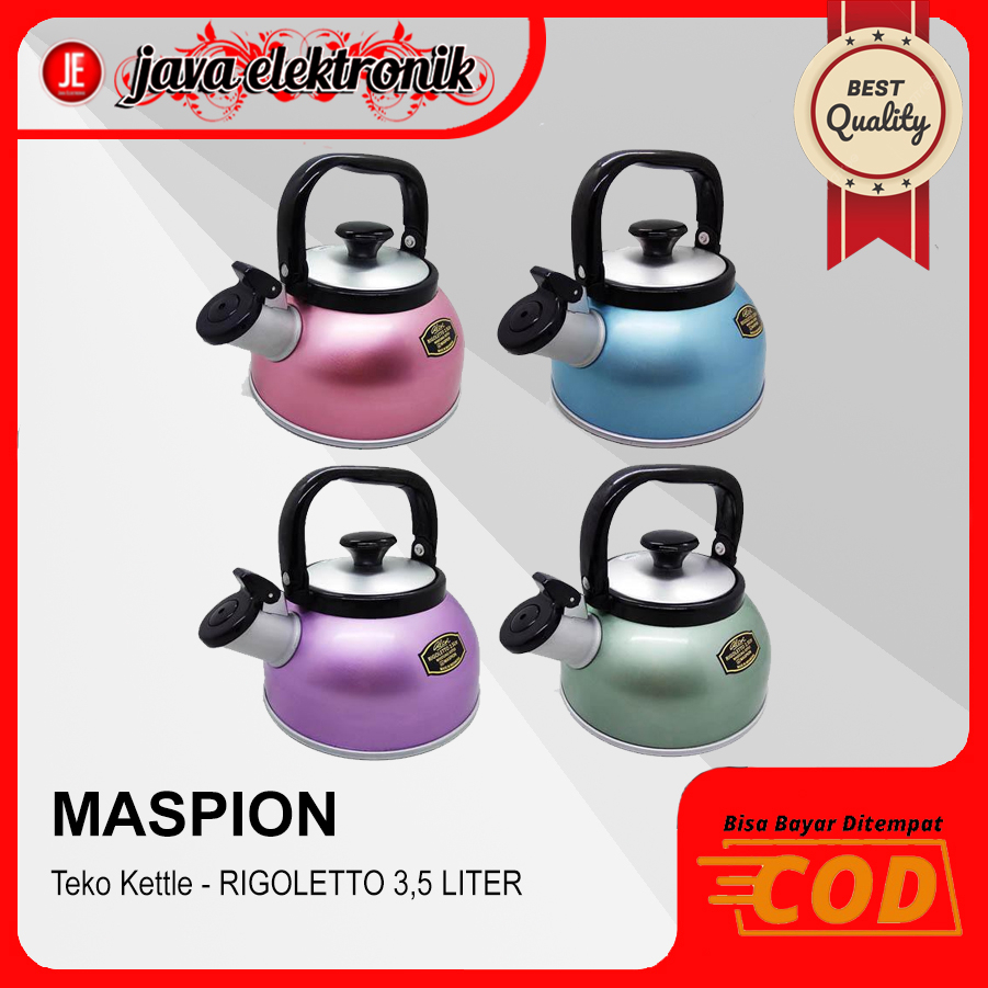 MASPION TEKO RIGOLETTO SUMMER 3,5-LITER - Teko Bunyi - Whistling Kettle - Ceret Air Minum