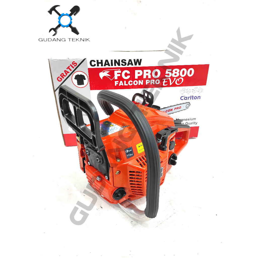 Chainsaw 22&quot; LASER FC5800 FC5880 Pro FALCON 2Tak / Mesin Gergaji Kayu Chain saw Bar Laser 22 Inch FC 5800 5880 2T FALCON