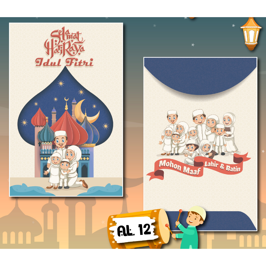 

Amplop Lebaran atau Angpau lebaran kode AL12 muat uang kertas tidak perlu dilipat harga termurah