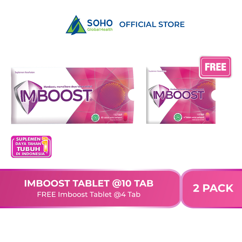 Imboost Daya Tahan Tubuh 1 Strip @10 Tablet Free 1 Strip @4 Tablet
