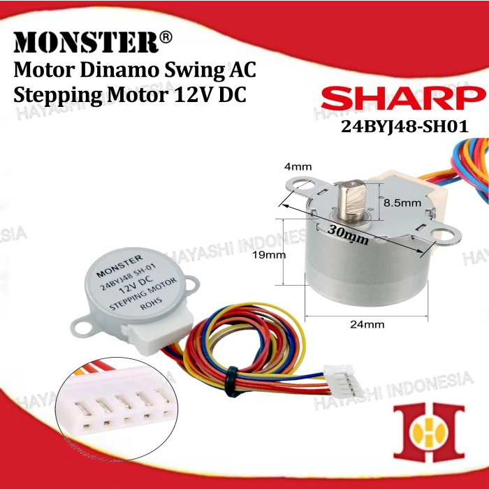 Motor Swing AC LG SHARP DAIKIN PANASONIC GREE Dinamo DC 12V Original